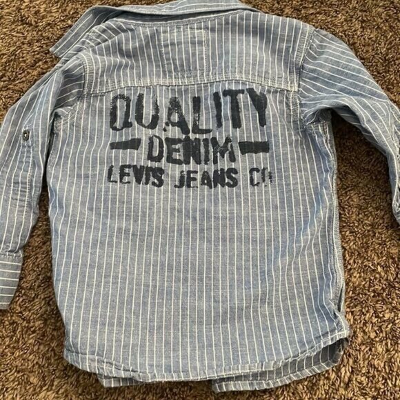 Levi’s Button Up Long Sleeve Boys Shirt Collared Size 2 China - Picture 7 of 7
